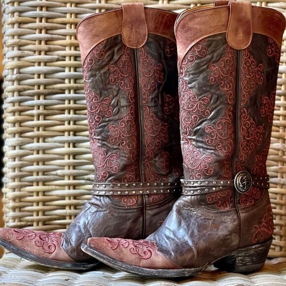 OLD GRINGO “Inese” Chocolate and Cognac Boots - Picture 3 of 7